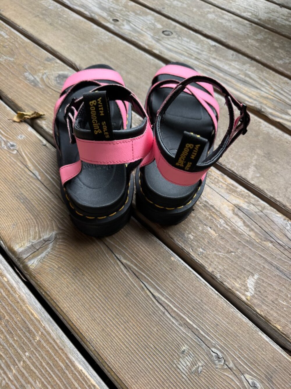 Dr. Martens Blaire Pink Hydro Leather Strap Sandals in Women's 7 - Picture 10 of 11